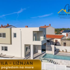 Moderna vila sa bazenom i pogledom na more